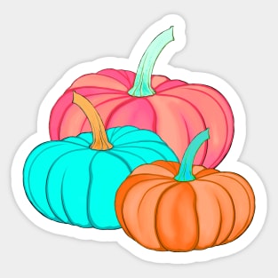 Multicolor Pumpkins Sticker